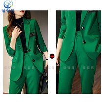 셀럽당 빅사이즈 여성 정장 투피스 봄가을 패션 기질 고급감 여성 정장 세트