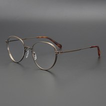 일본 초경량 안경 테 베타 티타늄 가벼운 타원형 인그레이빙 심플한