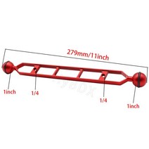 5 7 9 11 인치 듀얼 볼 헤드 1 quot고프로 호환 수중 버터 플라이 클램프 마운트 스쿠버 다이빙 조명 토치 용 조인트 어댑터 연장 암, [11] Brown8d6468, [01] 다이빙 및 스노클링