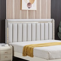 등받이 소프트 리폼 머리판 보드 헤드 쿠션 프레임 침대, 1500mm*2000mm, B타입 라이트 그레이