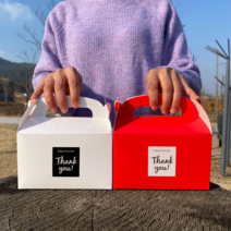 고급 종이박스 답례품 선물용 케이스 어린이집 선물 종이상자 손잡이 초콜릿 마카롱 쿠키 조각케이크, 블루