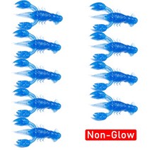 웜기어 감속기 5/10pcs 소프트 미끼 인공 새우 랍스터 왕새우 웜 음영 장어 Needfish Swimbait 지그 헤드 낚시, [03] Style C  Non Glow, [02] 10 PCS