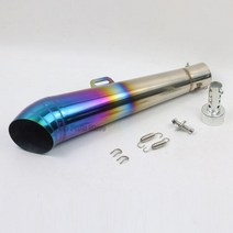 바이크 오토바이 배기 48.8MM 51MM 유니버설 입구 수정 머플러 파이프 튀김 튜브 탈출 모토 스테인레스 스틸, [03] B 51MM, 03 B 51MM