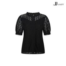 JJ지고트 테이프 배색 레이스 블라우스 GN6P0BLW1