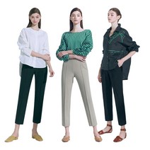 안지크 여성 크레오라 세미 배기 슬랙스 JH3S201W