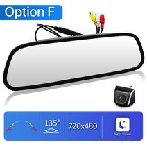 하이패스룸미러GreenYi-HD 800*480 5 "TFT LCD 자동차 주차 후면보기 미러 모니터 2 비디오 입력 연결, 08 Monitor and F-Camera