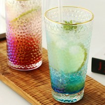 골드링 유리컵, 6p, 02.오로라골드 워터닷 하이볼(M)(유리-02)