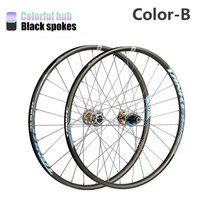 TANKE-부스트 MTB 휠셋 26 27.5 29er 림 산악 자전거 휠 HG MS XD 32 홀 148mm 허브 스루 액슬 디스크 브레이크 휠147241, Color B, MS Freehub, 26er + BOOST 148mm