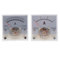 shangren 2 조각 DC 전류계 아날로그 패널, 4.3x4.3x3.5cm, 화이트, 플라스틱