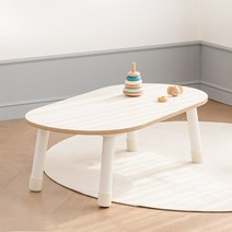 [루나스토리] 원목 와이드 유아 아기 책상 테이블_높이선택, 상판+다리41cm