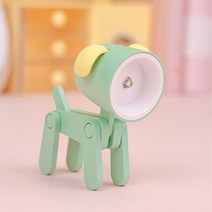 펫드라이룸 반려동물 반려견 드라이기 LED 야간 조명 미니 귀여운 애완 동물 라이트 휴대폰 홀더 만화 접이식 테이블 램프 방 침대 옆 침실 거실 장식, [05] Green Dog