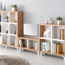 책장선반 책장수납함 거실서재 H6213 D 세트 6colors 책꽂이 공간분리 틈새, 아카시아