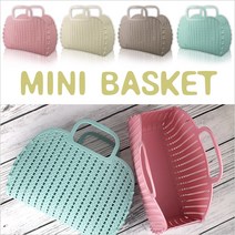미니 파스텔 시장바구니 비치백 보조 젤리 손가방 어린이 유아 아동 미니백, 말랑바스켓(핑크)