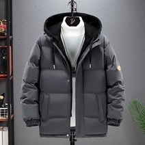 SMOPIG 패딩남 오버사이즈 후드 코트 도톰 겨울 코트