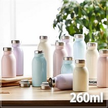 [KT알파쇼핑]오슬로 이중스텐 진공보온 파스텔 텀블러 260ml, 단일상품_W5DB281