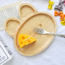 우드 입체 트레이 바니 토끼 캐릭터 나무 우드 쟁반 플레이트 홈카페 브런치 캠핑 원목식기