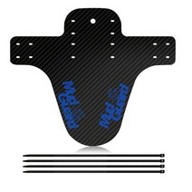자전거 mtb 산악 흙받이 머드가드 앞바퀴 뒷바퀴 물받이 세트 빗물받이 모래받이 흙막이 산악 3d 탄소 섬유 능 직물 mtb 펜더 전면후면 타이어 휠 범용 디스크 브레이크 에 적합, 1pc 블루