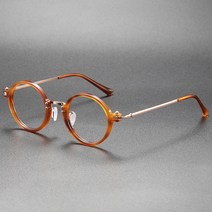 일본 초경량 12.5g 타원형 금속테 안경 베타 티타늄 가벼운 하금테 아세테이트 g1
