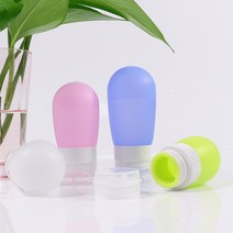 도매팜 실리콘 전구모양 휴대용 공병 빈용기 샴푸 로션 크림, 60ml, 그린, 1P