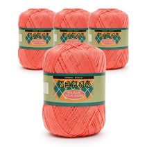 필립섬유 쎄비 실크 인견사 뜨개실 90g x 4p, 863 코랄