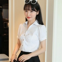 플러스 사이즈 5xl 여름 여성 39s 반팔면 블라우스 셔츠 숙녀 사무복 우아한 블라우스 feminina white formal shirt
