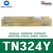 코니카미놀타 국내정품/미놀타TN324Y/노/Bizhub C225DN C236DN C230DN C368 C258 C308, 1개, 노랑