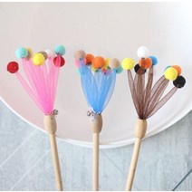 애견용품 쁘띠문어다리 고양이 낚시대 장난감, 없음, 핑크