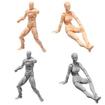 드로잉피규어 미술용 나무 인체 관절인형 스케치 body kunbody chan dx set 이동식 남성 여성 애니메이션 원형 he she ferrite figma 이동식 8, 연노랑