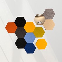 접착식 펠트 메모보드 게시판 - 육각 (7종 택1), 크림