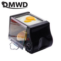 오븐기 가정 미니 전기 제빵 오븐 110v220v 로스트 그릴 토스터 케이크 빵 메이커 스테이크 튀긴 계란 오믈렛 프라이팬 타이머 아침 식사 기계, 검은색, 영국