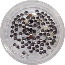 네일쎈 네일스톤파츠 아크릴 스톤 원형라운드 2.0mm 100pcs, 1개, 블랙다이아