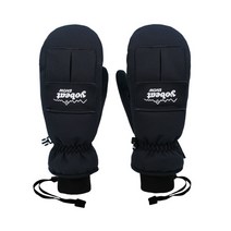 [2223] YOBEAT KINTON GLOVES 블랙 요비트 킨톤 남녀공용 시즌권 포켓 스노우보드 장갑, 사이즈:L