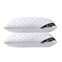 조선호텔베개 마이크로화이바 더블 G 절묘한 자수 바운스 백 베개 숏 부드러운 편안한 침실 침대 수면 5 성급 호텔 홈 성인, c01+High pillow