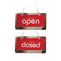 아트사인 OPEN & CLOSED 표지판, 빨강