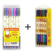 동아 미피유성볼펜 0.5mm 7색세트+ 푸우 그립 5색유성볼펜세트, 1개
