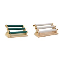 GHSHOP 가정용 2Pcs 독립형 링 디스플레이 홀더 쇼케이스 홀더, 0.67인치, 활기 없는, 그린 화이트
