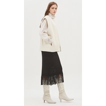 시슬리 SISLEY 프린지 울 스커트 SAKS50061 BK