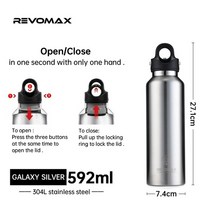 스텐 보온물병 대용량 텀블러 350 500 750 1000ml 이중 스테인레스 물병 보온병 보틀, 26.500-1000ml - Galaxy Silver
