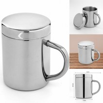 뚜껑 스텐 컵 이중 진공 텀블러 손잡이 머그 (250ml)