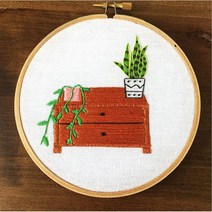 101도 프랑스자수 DIY 패키지세트 초보자용 묶음, HS35(자수틀15cm)