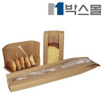 박스몰 크라프트 창봉투 빵봉투 식품포장용, 1개, M방-(1735) 9x6x25 / 100장