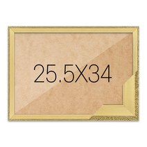 퍼즐액자 25.5x34 고급형 슬림 앤틱 퓨어골드, 단품