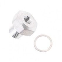 오일 압력 센서 어댑터 신뢰할 수 있는 전문 안정적인 남성 M16x1.5-여성 18 NPT 연료, 01  Silver