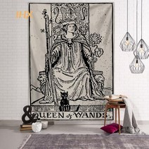 타로카드유니버셜웨이트타로카드 동양타로타로 카드 태피스트리 벽걸이 방 장식 히피 만다라 태양과 달 요, 06 IHX8-21_03 M-150cmX130cm