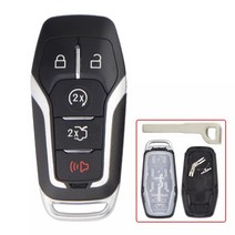 포드 익스플로러 토러스 몬데오 머스탱 링컨 MKC MKX MKZ 퓨전 F150 F250 스마트키 교체용 호환용 케이스, Ford로고 4B 스마트키(PCB없음)