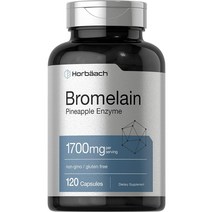 Horbäach 브로멜라인 파인애플효소 1700mg 파인효소 리파제 120캡슐