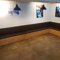 카페/커피숍/사무실 붙박이소파/벽의자, 진그레이