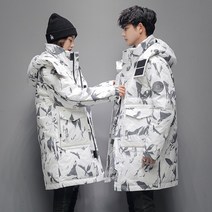 카무플라주 남여공용 롱패딩 브랜드 패딩점퍼 빅사이즈 커플 패딩 AZ28 ~3XL