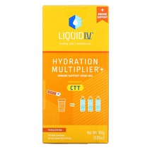 리퀴드아이브이 Hydratio 하이드라티오n Multiplier + Immune 이뮨서포트 드링크 믹스 탠저린맛 10 개별팩 0.56 oz 16 g Each