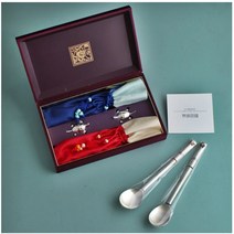 칠보 특 은수저 80% 2벌+거북받침+케이스+주머니+종이포장 부부 커플 혼수 예단용 신혼 고급 은수저세트 은혼식 전통수저 선물, 원